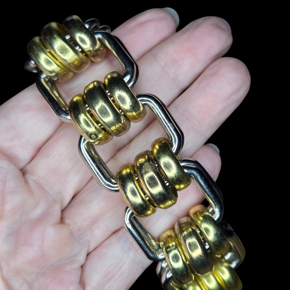 Vtg GIVENCHY  2 Tone, 18kgp, Bracelet - Picture 4 of 5